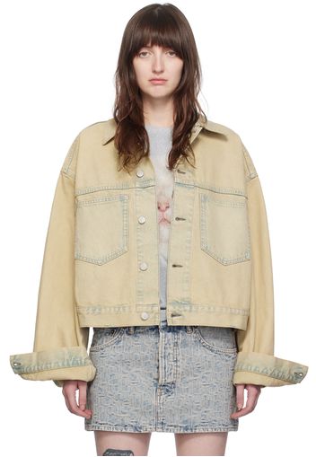 Acne Studios Beige Oversized Denim Jacket