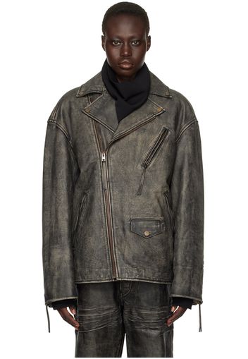 Acne Studios Black Biker Leather Jacket