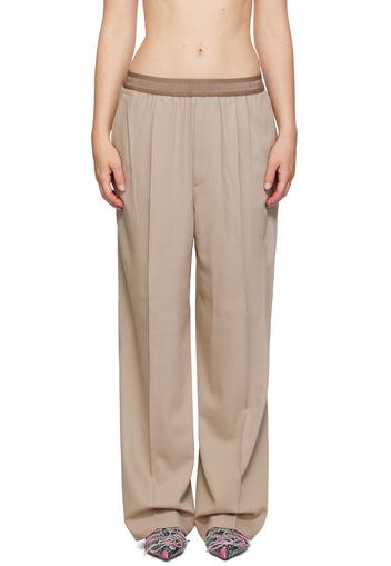 Acne Studios Taupe Pleated Trousers