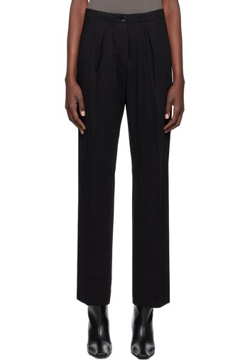 Acne Studios Black Wool Crepe Trousers