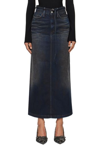 Acne Studios Blue Signature Talia Darkside Denim Maxi Skirt