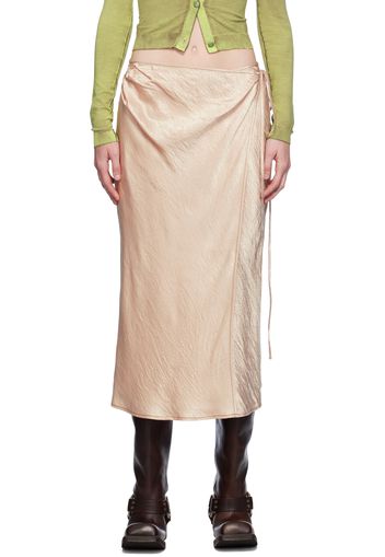 Acne Studios Beige Wrap Midi Skirt