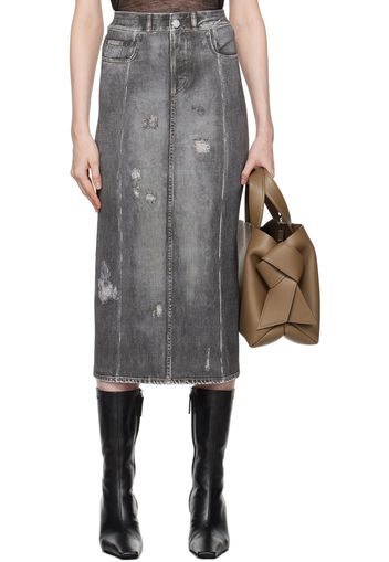 Acne Studios Gray Printed Maxi Skirt