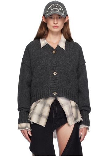 Acne Studios Gray Wool Cardigan