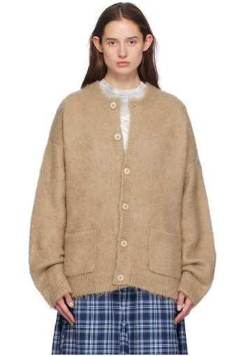 Acne Studios Beige Crewneck Cardigan