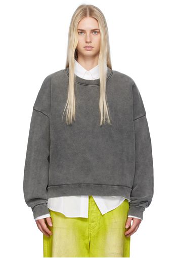 Acne Studios Black Garment-Dyed Sweatshirt