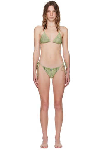 Acne Studios Green Printed Bikini