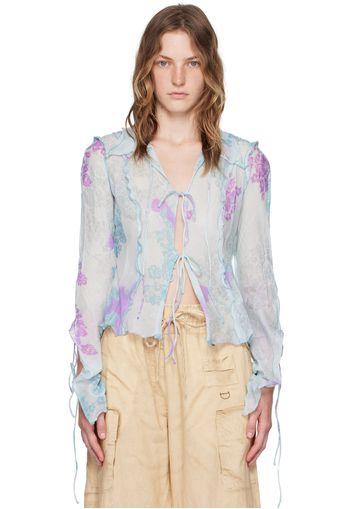 Acne Studios Blue Print Blouse