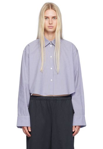 Acne Studios Blue & White Jacquard Pinstripe Shirt