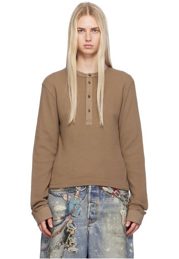 Acne Studios Brown Fitted Henley