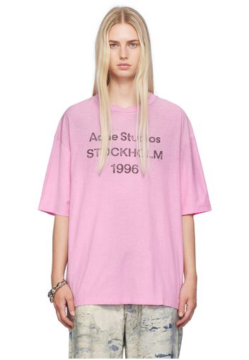 Acne Studios Pink Relaxed-Fit Long Sleeve T-Shirt