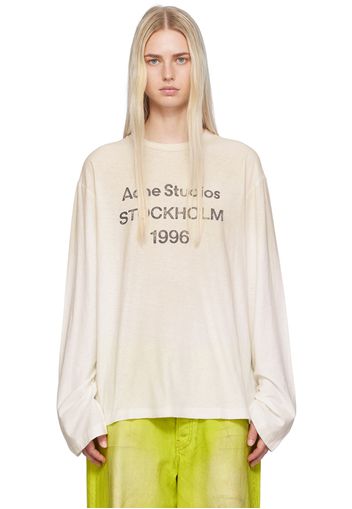 Acne Studios Off-White Relaxed-Fit Long Sleeve T-Shirt