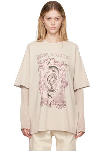 Acne Studios Taupe Layered Long Sleeve T-Shirt