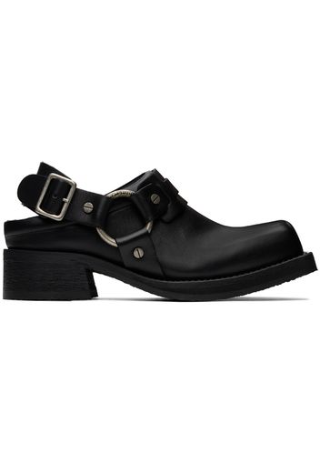 Acne Studios Black Leather Buckle Loafers