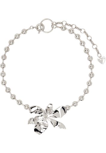 Acne Studios Silver Flower Necklace