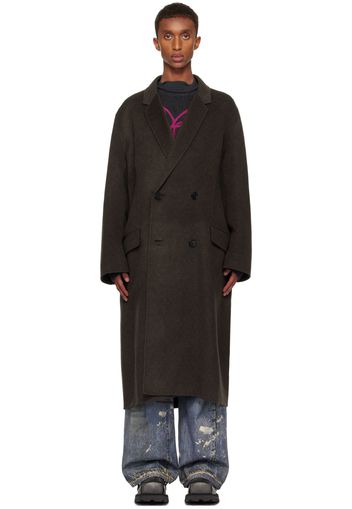 Acne Studios Gray Double-Breasted Wool Coat