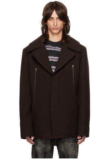 Acne Studios Brown Felted Coat