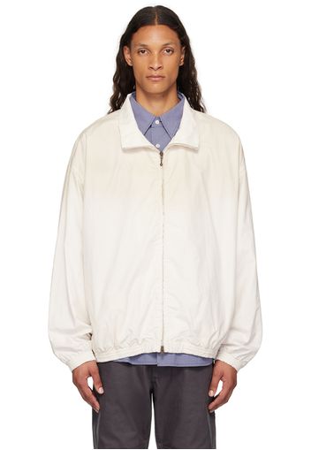 Acne Studios Off-White Printed Logo Zipper Jacket