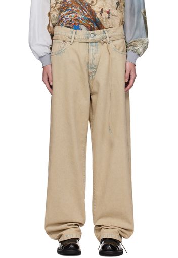 Acne Studios Beige Loose Fit 1991 Toj Jeans