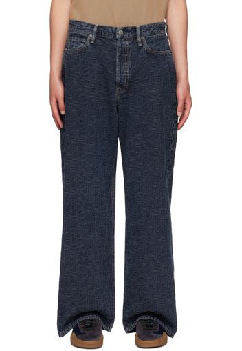 Acne Studios Blue Embossed Jeans