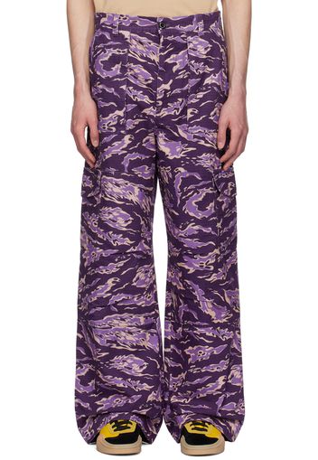 Acne Studios Purple Relaxed-Fit Cargo Pants