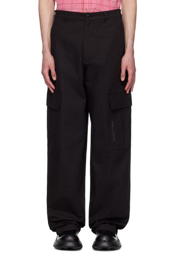 Acne Studios Black Embroidered Cargo Pants
