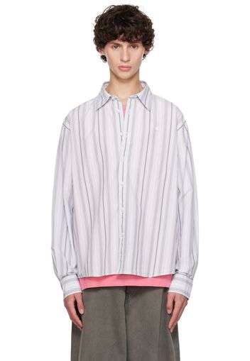 Acne Studios Gray Stripe Shirt