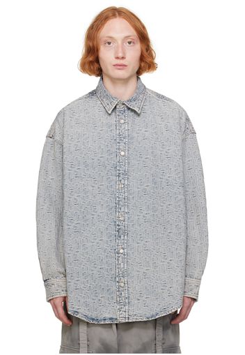 Acne Studios Blue Monogram Denim Shirt