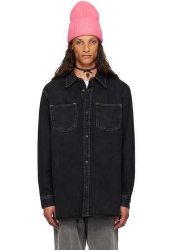 Acne Studios Black Button Denim Shirt