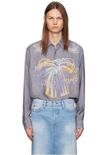 Acne Studios Purple Poplin Long Sleeve Shirt