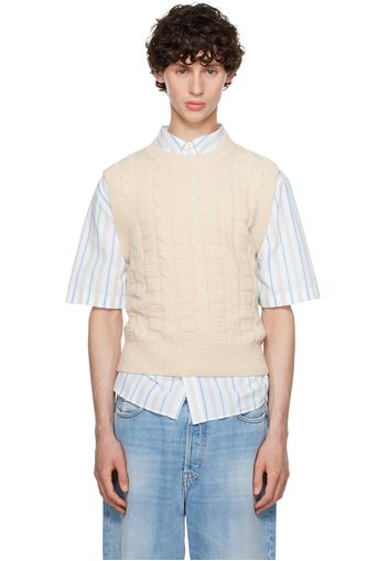 Acne Studios Beige Cable Vest