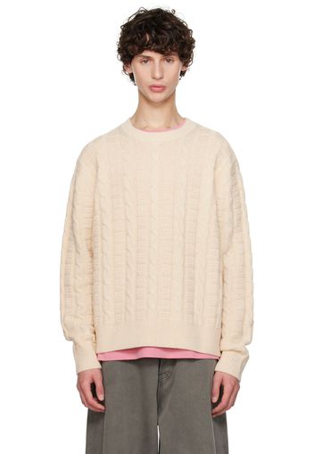 Acne Studios Off-White Cable Sweater