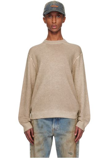 Acne Studios Beige Printed Crewneck Sweater