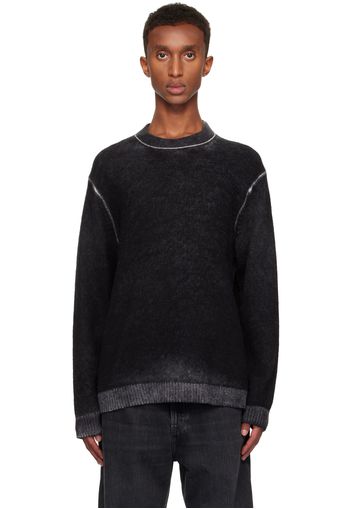 Acne Studios Black Printed Crewneck Sweater