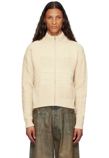 Acne Studios Beige Zip Sweater