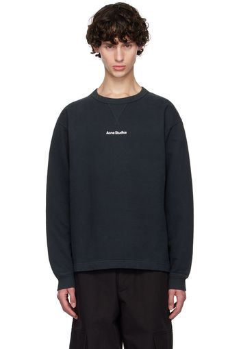 Acne Studios Black Printed Logo Sweatshirt