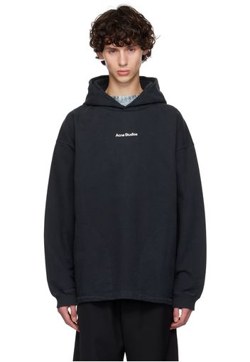 Acne Studios Black Printed Logo Hoodie