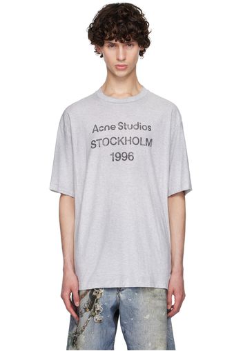 Acne Studios Gray Printed Logo T-Shirt