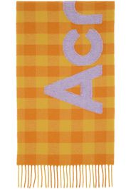 Acne Studios Orange Check Scarf