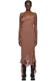 Acne Studios Brown Ruffle Dress