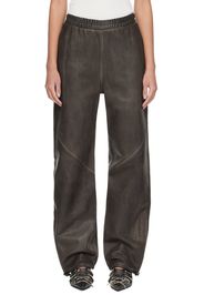 Acne Studios Brown Casual Leather Trousers