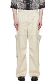 Acne Studios Beige Faded Faux-Leather Cargo Pants