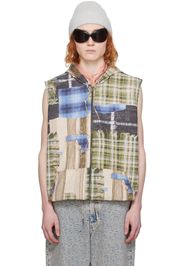 Acne Studios Green Print Hooded Vest