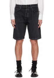 Acne Studios Black Faded Denim Shorts