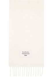 Acne Studios White Fringe Alpaca Scarf