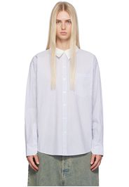 Acne Studios Blue & White Stripe Button-Up Shirt