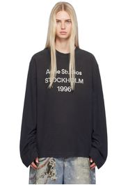 Acne Studios Black Relaxed-Fit Long Sleeve T-shirt