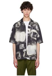 Acne Studios Black & Off-White Printed Shirt