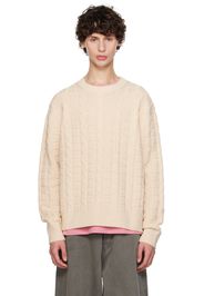 Acne Studios Off-White Cable Sweater