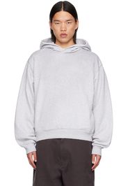 Acne Studios Gray Printed Logo Hoodie